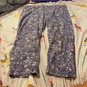 Purple and white bottoms